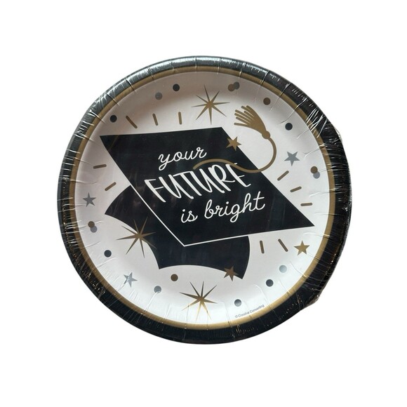 Congrats Grad Your Future Is  Bright Graduation Party Plates & Napkins 6 Packs - Picture 2 of 5